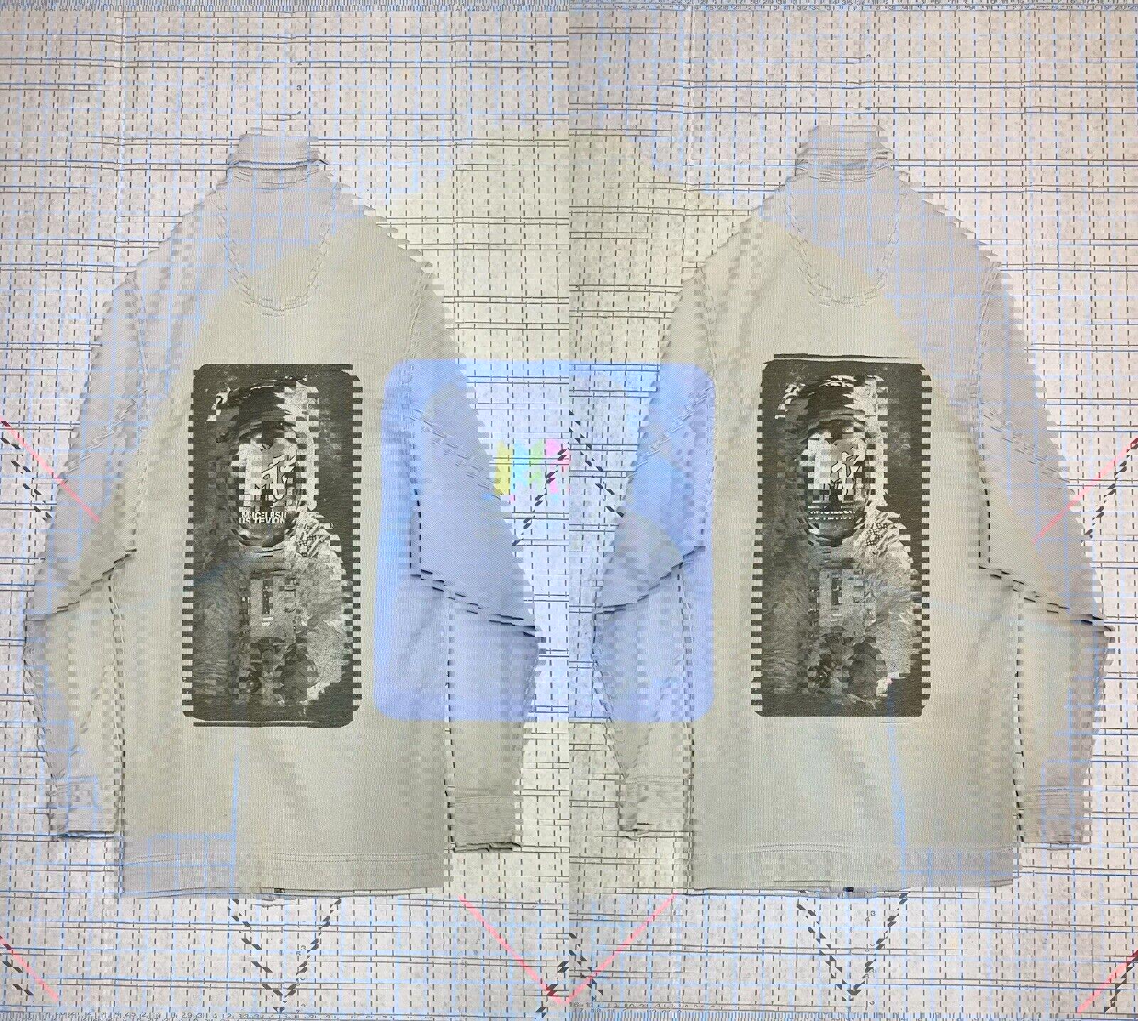 Vintage MTV Music Video Television Beige Three Pocket Jacket XL Rare Distressed