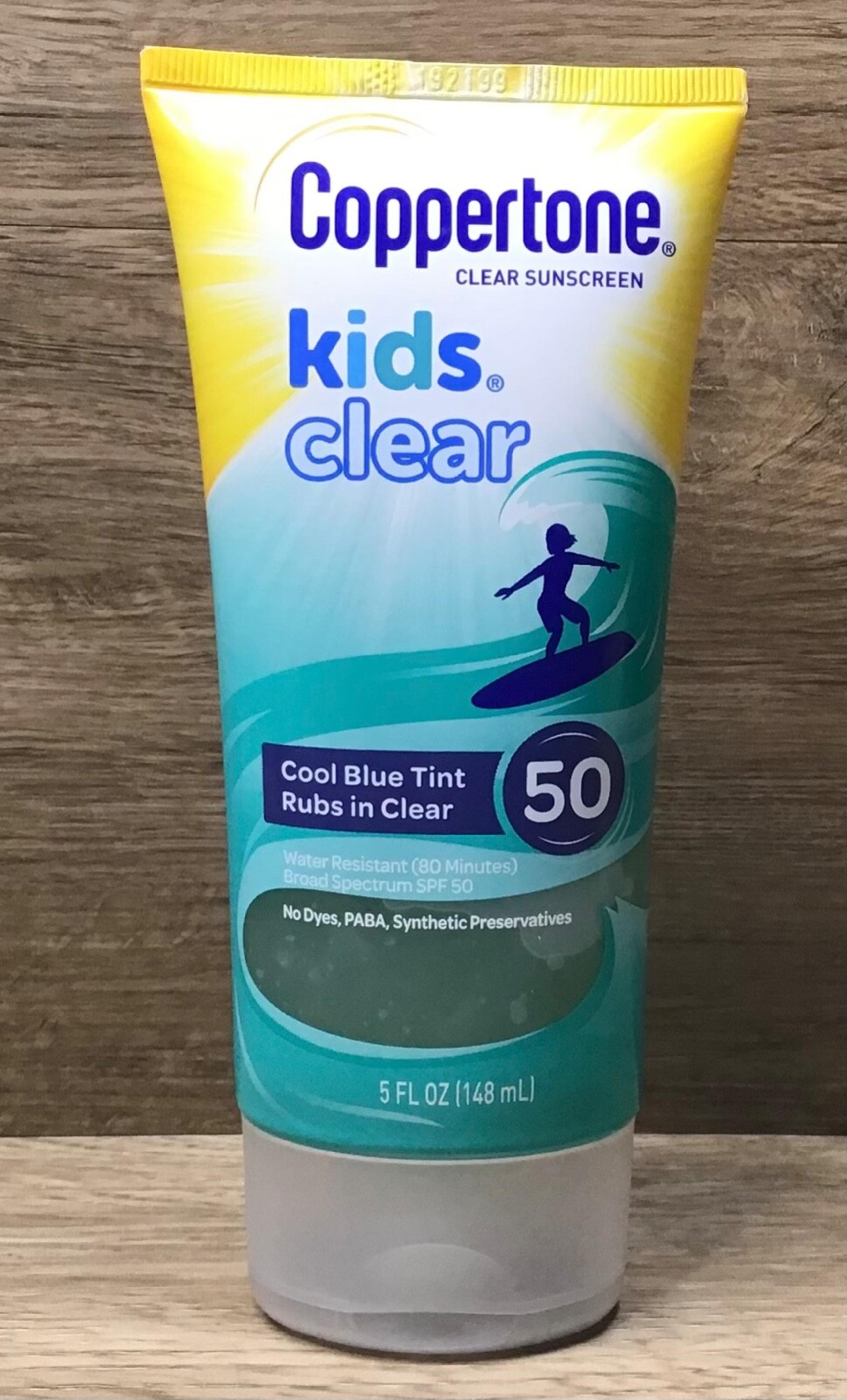 Coppertone Kids Clear SPF 50 Sunscreen Lotion Water Resistant 5 oz *DEFECT*