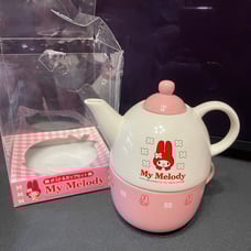 Rare Vintage Sanrio 1999 My Melody Ceramic Teapot and Cup Set
