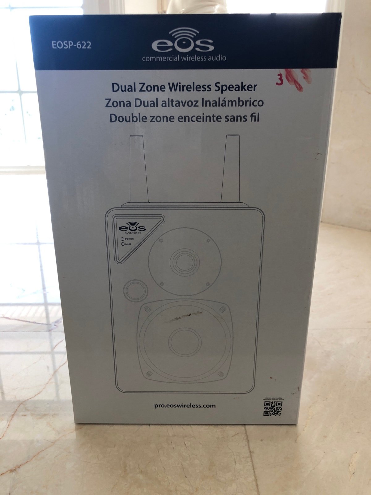 Intellitouch EOSP-622 Commercial Wireless Audio Dual Wireless Speaker New