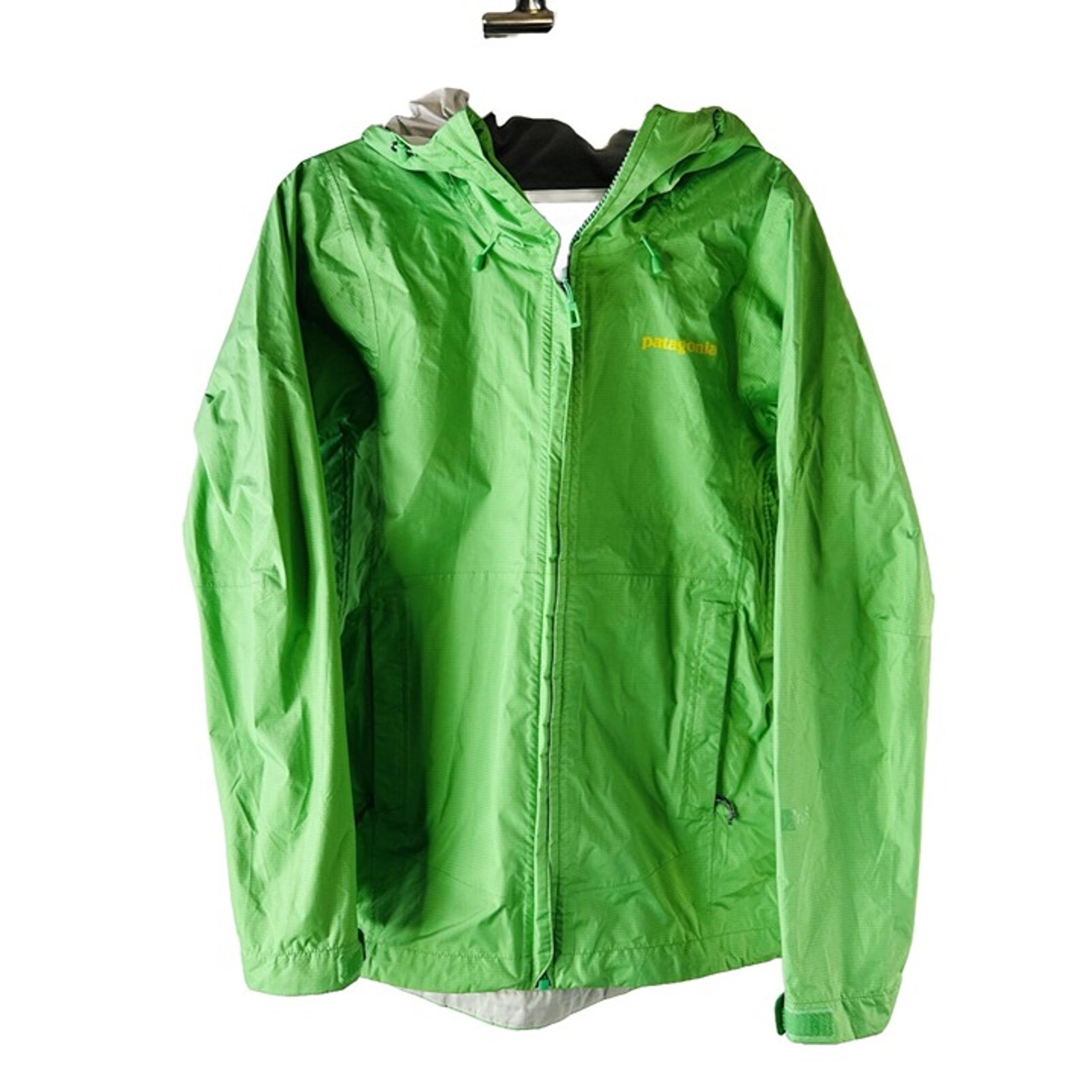 Patagonia H2no Womens XS Soft Shell Water Resistant Rain Coat Hooded Green