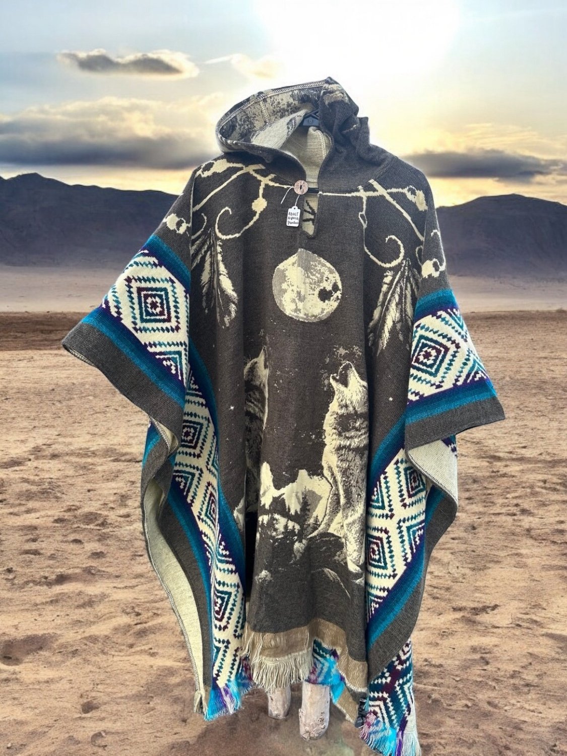 100% Alpaca Wool Poncho