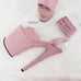Size 11 Flamingo 891 Pink Vegan Suede 8 High Heels Ankle Cuff Platform Shoes