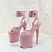 Size 11 Flamingo 891 Pink Vegan Suede 8 High Heels Ankle Cuff Platform Shoes