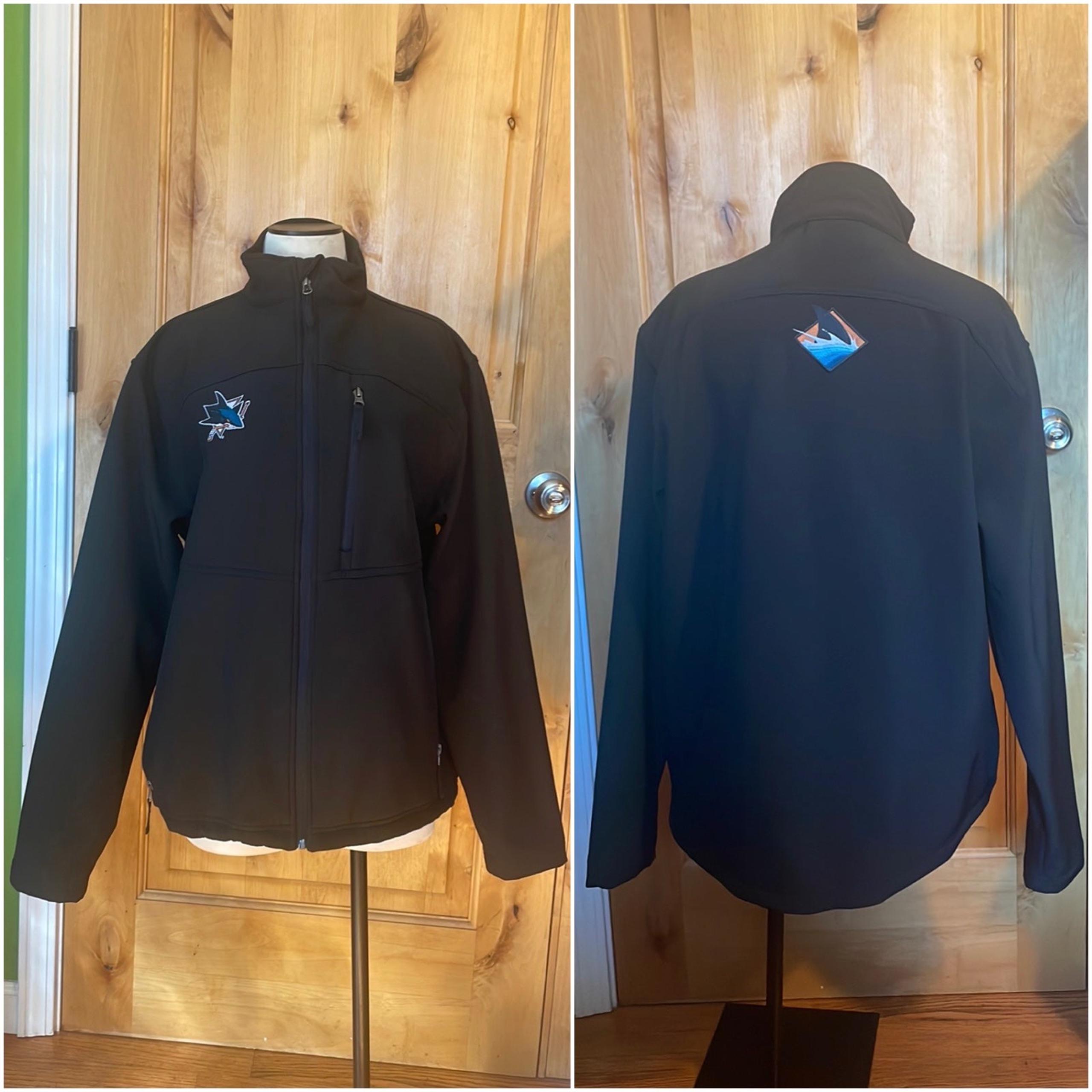 FOSSA San Jose SHARKS 2-Pocket Black Full Zip Jacket Coat $125 EUC Men’s M Rare