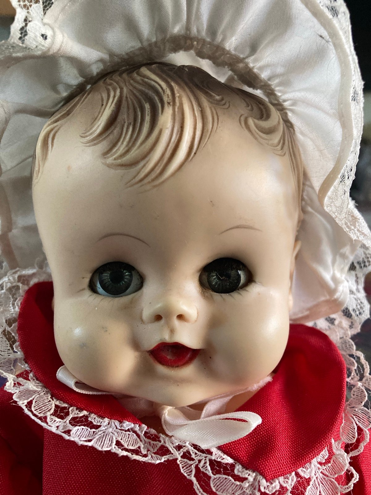 Vintage Ruth Newton Sunbabe Doll Babee Bee 1950s squeaker work!