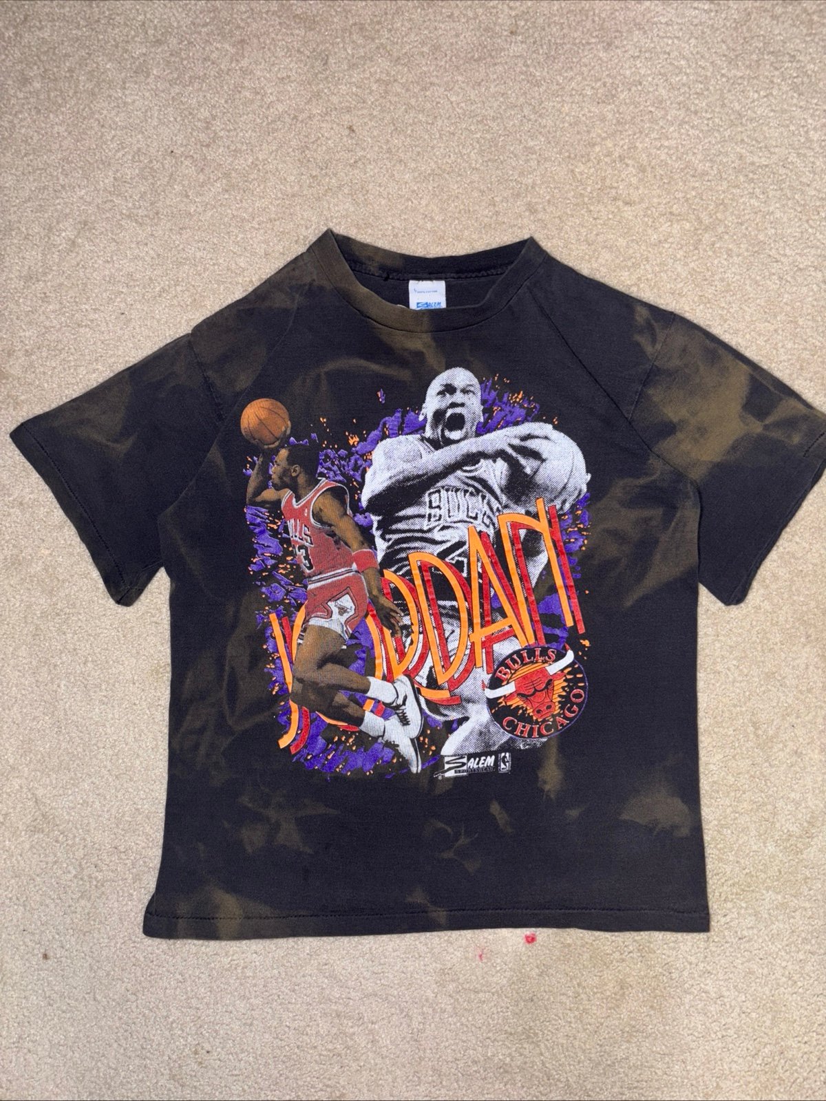 Vintage 1990 Chicago Bulls Michael Jordan Shirt Salem Tag Mens Large 90s 80s