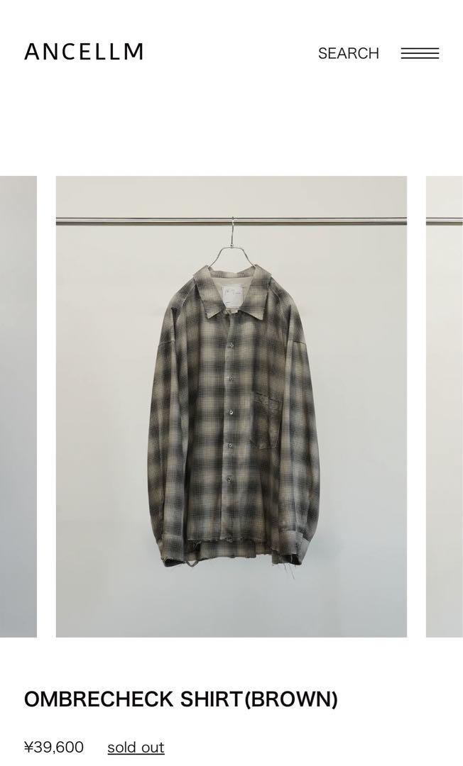 有名な高級ブランド SHIRT OMBRECHECK ancellm 25ss / 2 BROWN トップス