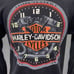 Vtg 1993 Harley Davidson long sleeve thermal shirt 3D emblem black L