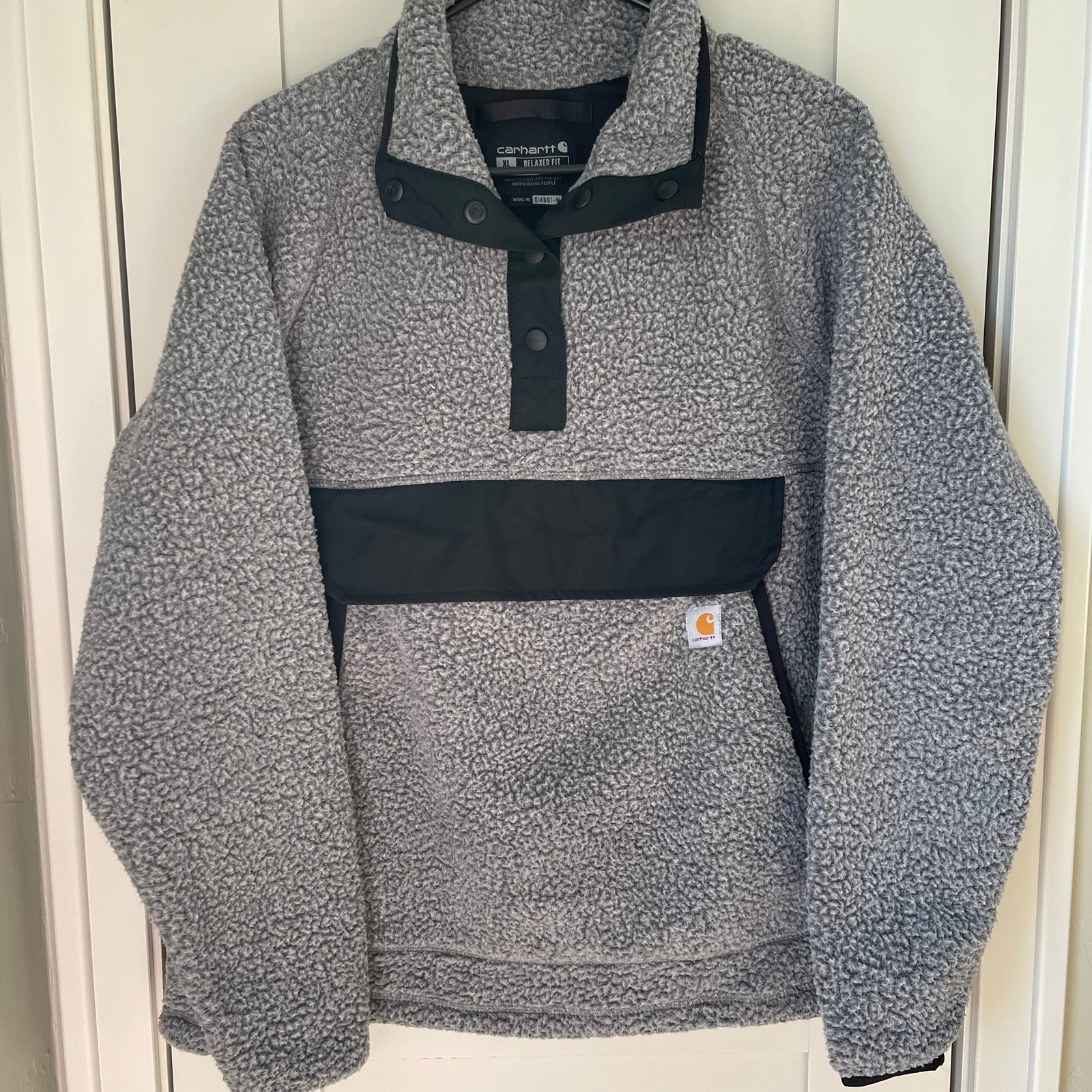 Carhartt Women’s Sherpa Fleece Snap Pullover Size XL Relaxed fit
