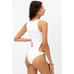 frankies bikinis Mel Plisse One Piece Swimsuit In White Sz S