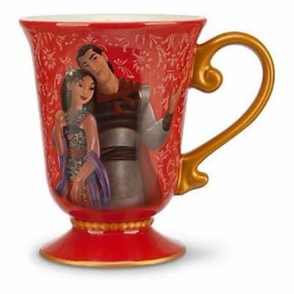 Disney Designer Doll Mulan Li Shang Red and Gold Mug Limited Edition