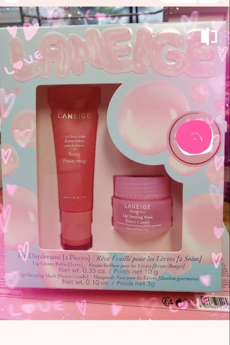 Laneige Perfect Pair Set (sweet candy lip mask + lip glowy balm)