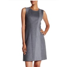 Elie Tahari Colorblock Sleeveless Shift Dress Gray 10