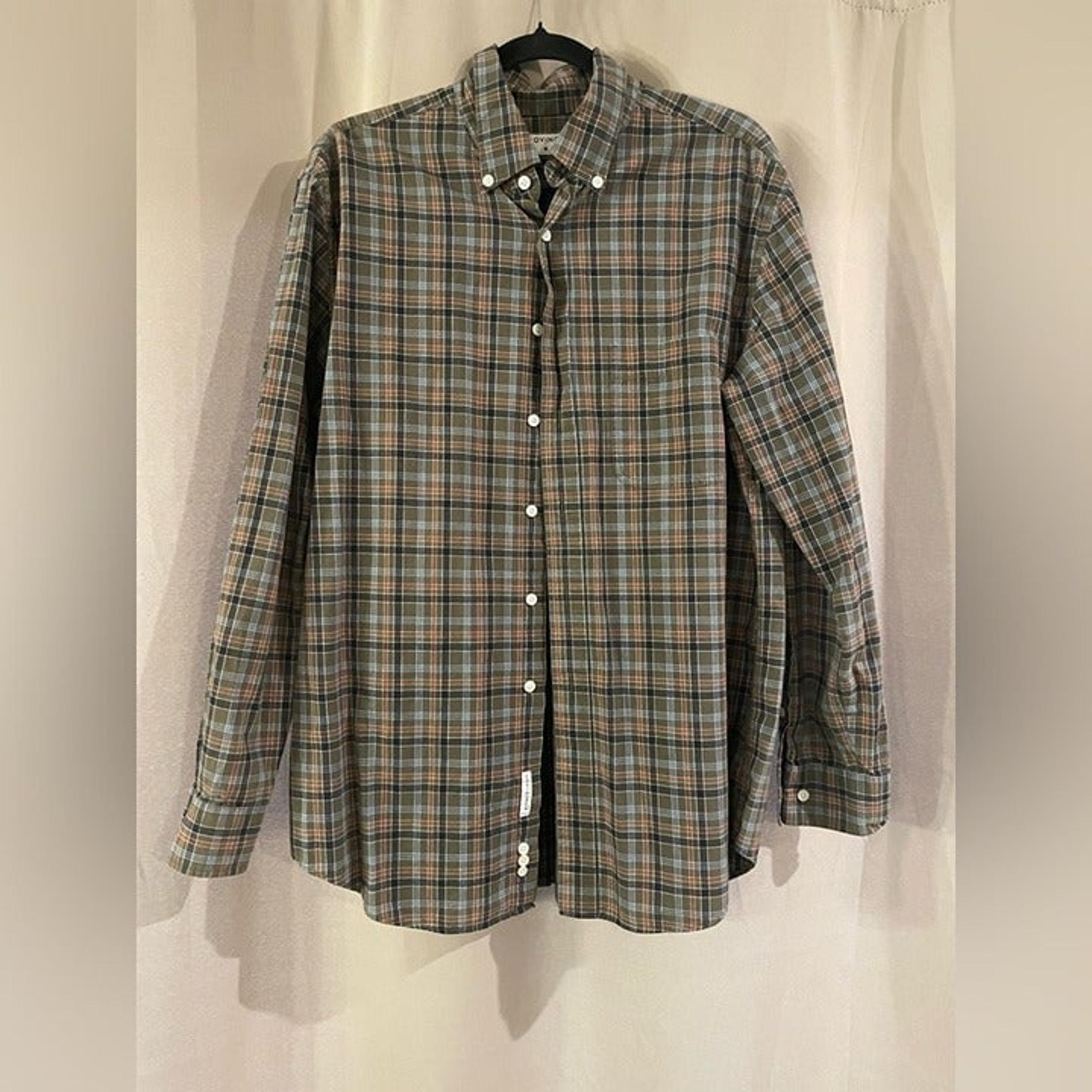 Men’s Green Plaid Button Up