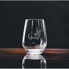 Corgi Stemless Wine Glasses x4 Premium 15 Oz Personalize Dog Animal Pet Gift NEW
