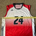 USA Volleyball Adidas Men's White Red Olympic Team Jersey