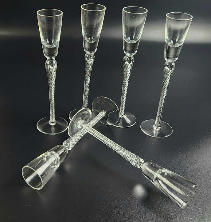Vintage Stunning Cordial Glass Boc270 by BOHEMIA CRYSTAL-CRYSTALEX - Set of 6