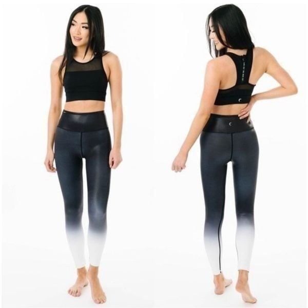 ZYIA Light N Tight Metallic Ombre HR Leggings, Size 4