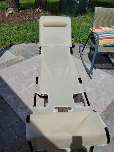 Tanning Chaise Lounge Chair - Face & Arm Holes