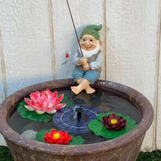 ZIGGY THE FISHING GNOME SITTER STATUE
