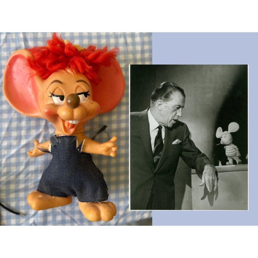 Vintage Hillbilly Topo Gigio Coin Bank (1960s) - Roy Des of Florida Branded!