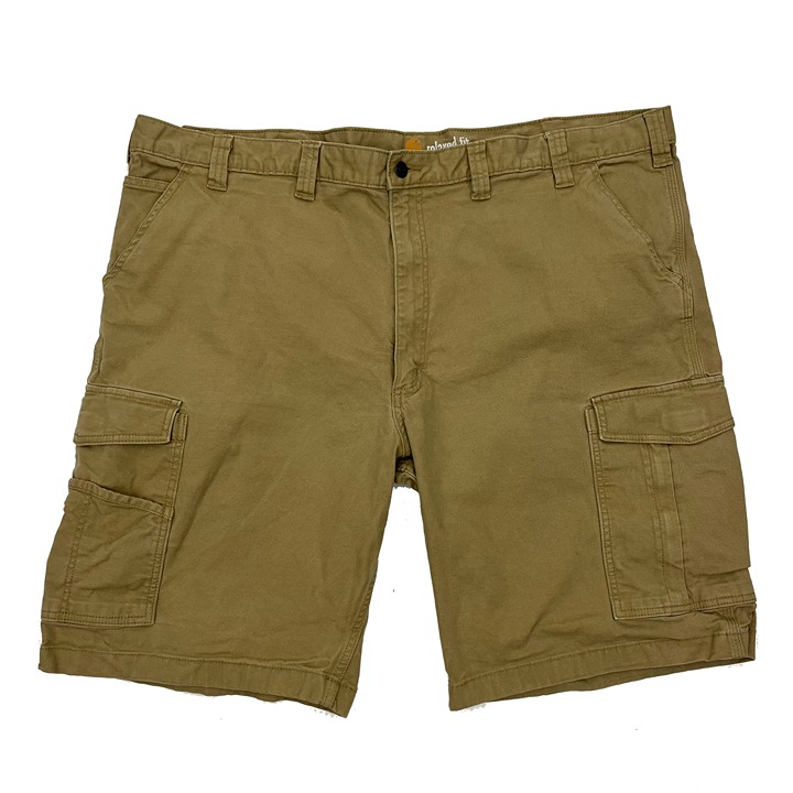 Carhartt Shorts Mens 48 Khaki Rugged Flex Relaxed Fit Cargo Baggy Work