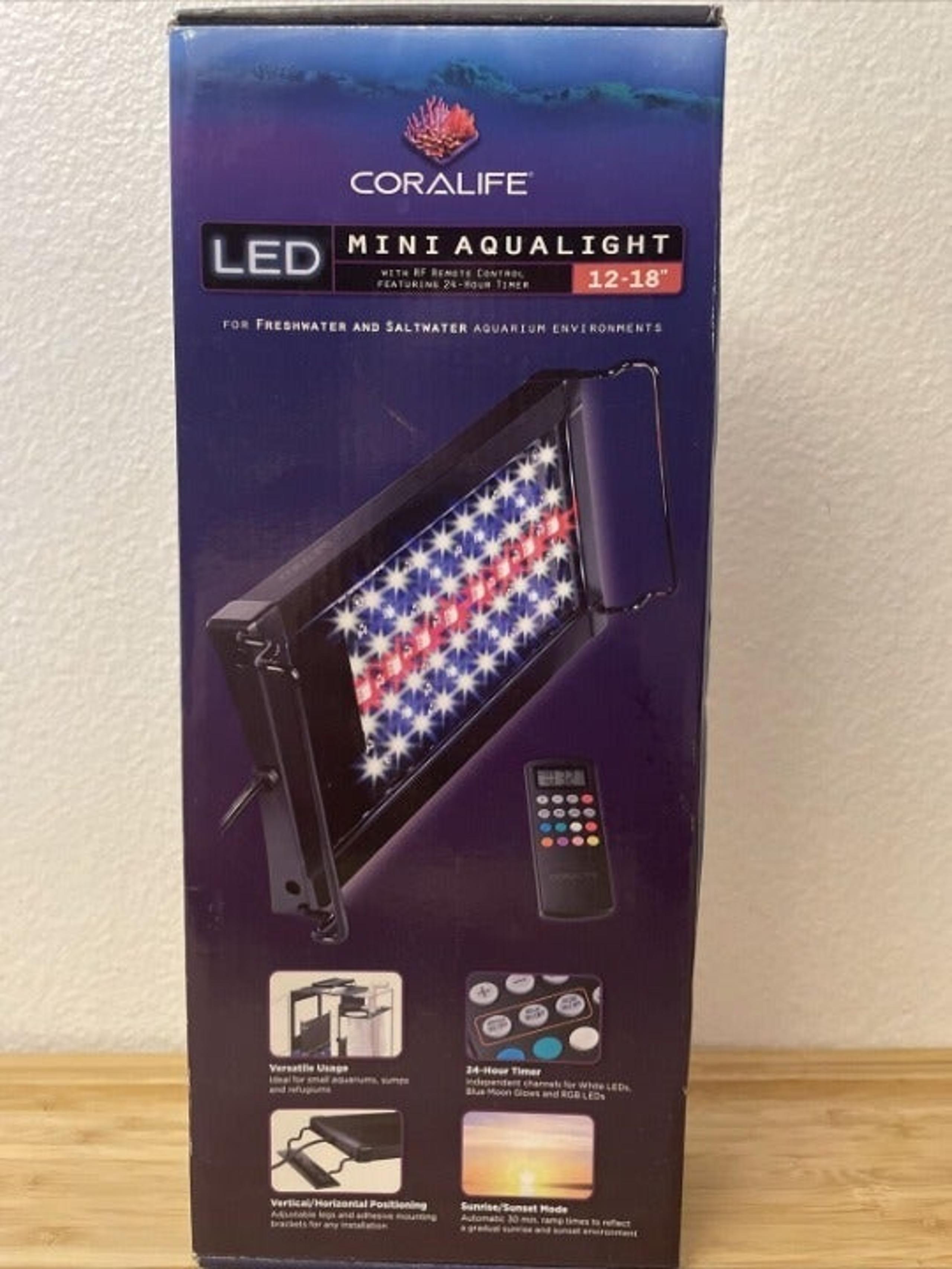 Coralife LED Aqualight Mini 12-18, Black