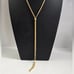 Gold Sterling Silver 925 Multistrand Adjustable Necklace