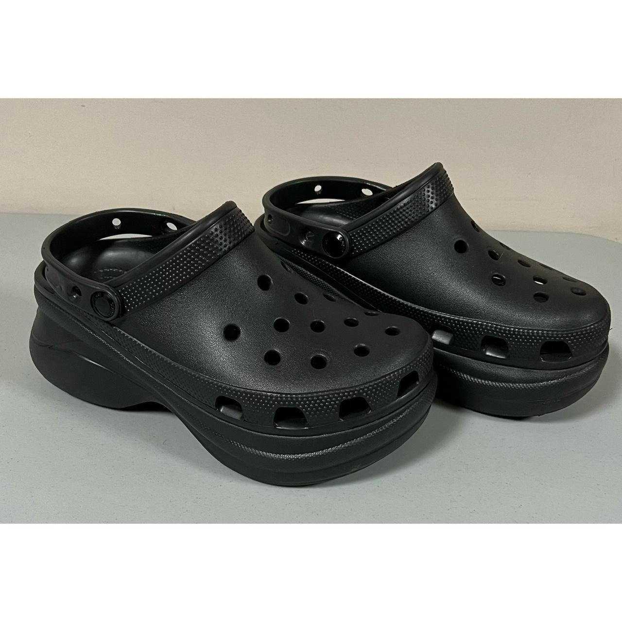 Crocs Classic Black ‘Bae’ Clog Platform Wedge Shoes Sandals Clogs Size 8