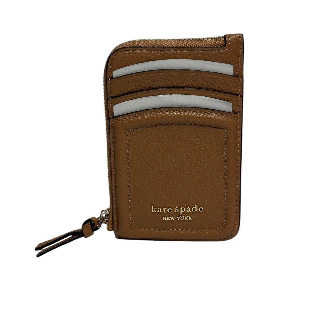 Kate Spade New York Knott Pebbled Leather Zip Card Holder Bungalow