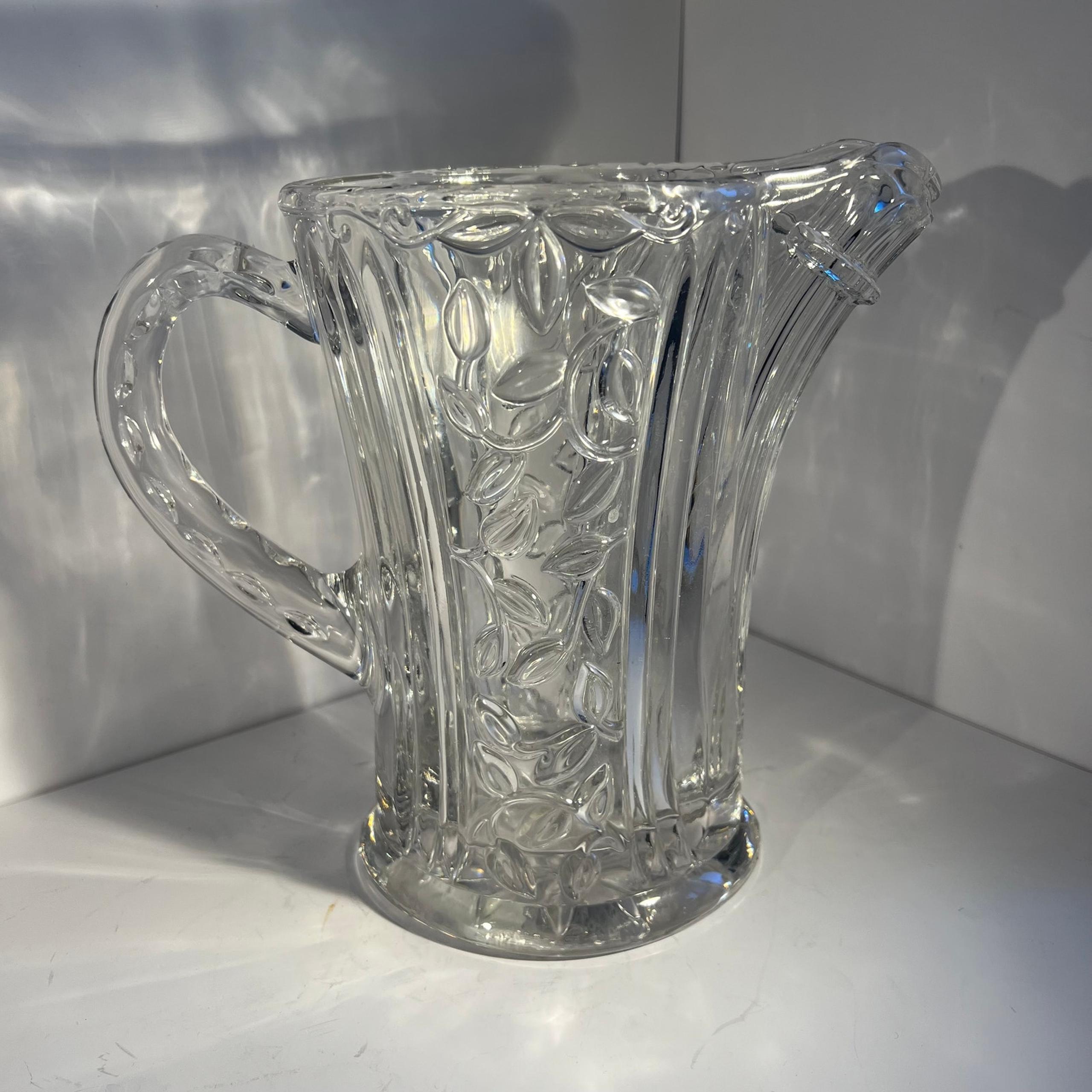 Gorham Garden Serenade Lead Crystal Watering Can Pitcher