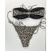 NWT Bond-Eye Australia Strapless Bikini Def Leppard Print Sparkle Cheetah M/L