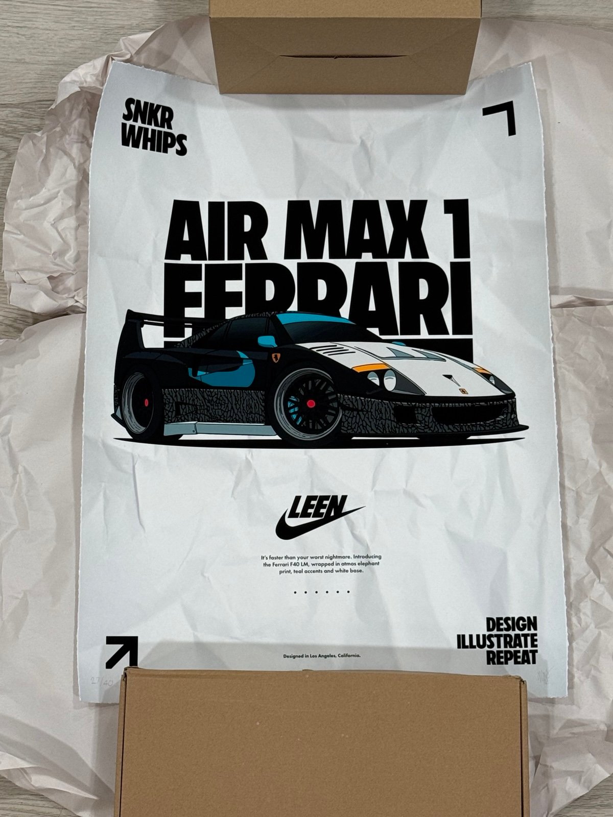 Leen Customs Collectors Club Print F-40 SNKRWHIPS