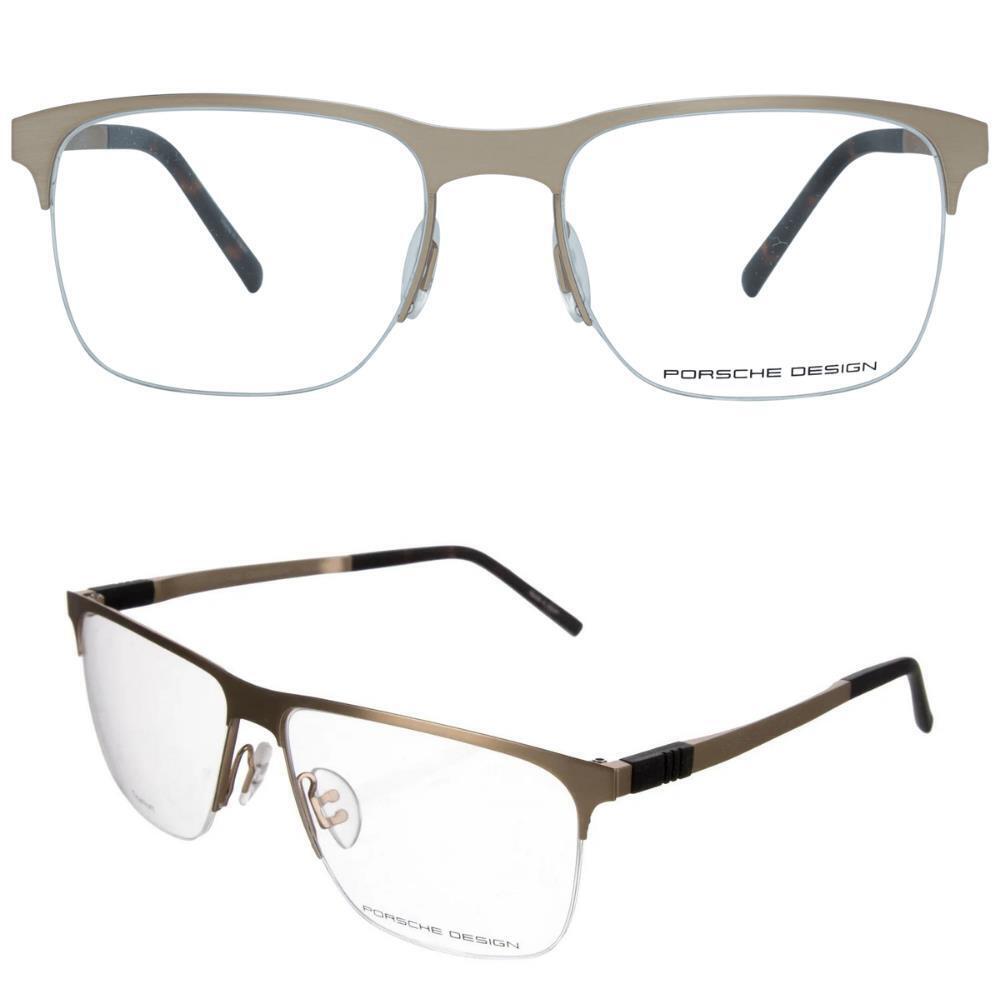 Porsche Design Frame - P'8324-B Light Gold Half Frame Rx Eyeglasses Titanium