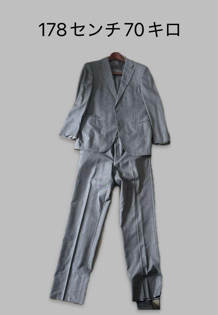 Gray business suit, 178cm, 70kg