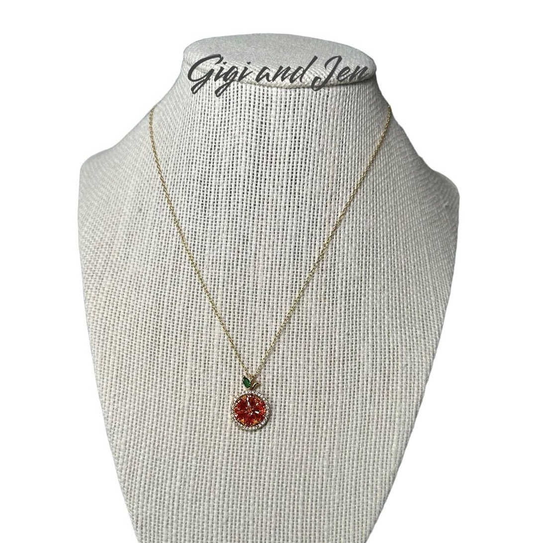 Kate Spade Sweet Citrus Orange Pendant Necklace