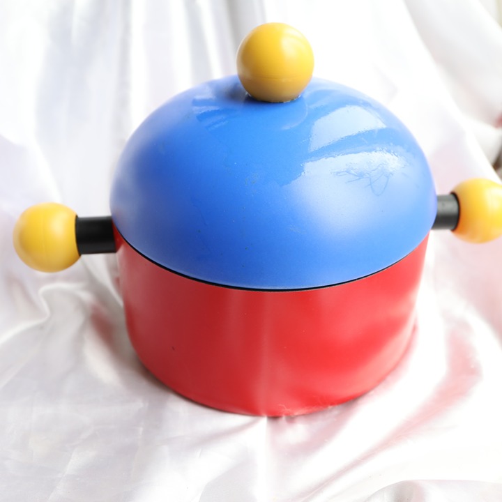 tvs Italy Bubble Pan Pot with Lid Non Stick Modern Multi Color