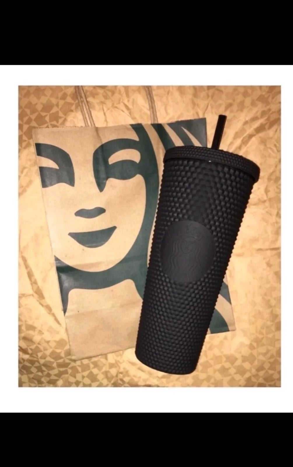 Starbucks black studded tumbler