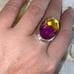 Gorgeous Tourmaline bi-color vintage faceted ring 10