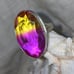 Gorgeous Tourmaline bi-color vintage faceted ring 10