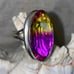 Gorgeous Tourmaline bi-color vintage faceted ring 10