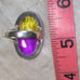 Gorgeous Tourmaline bi-color vintage faceted ring 10