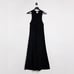 Lacoste racer back midi dress in black size 38/ Medium