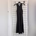 Lacoste racer back midi dress in black size 38/ Medium