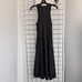 Lacoste racer back midi dress in black size 38/ Medium