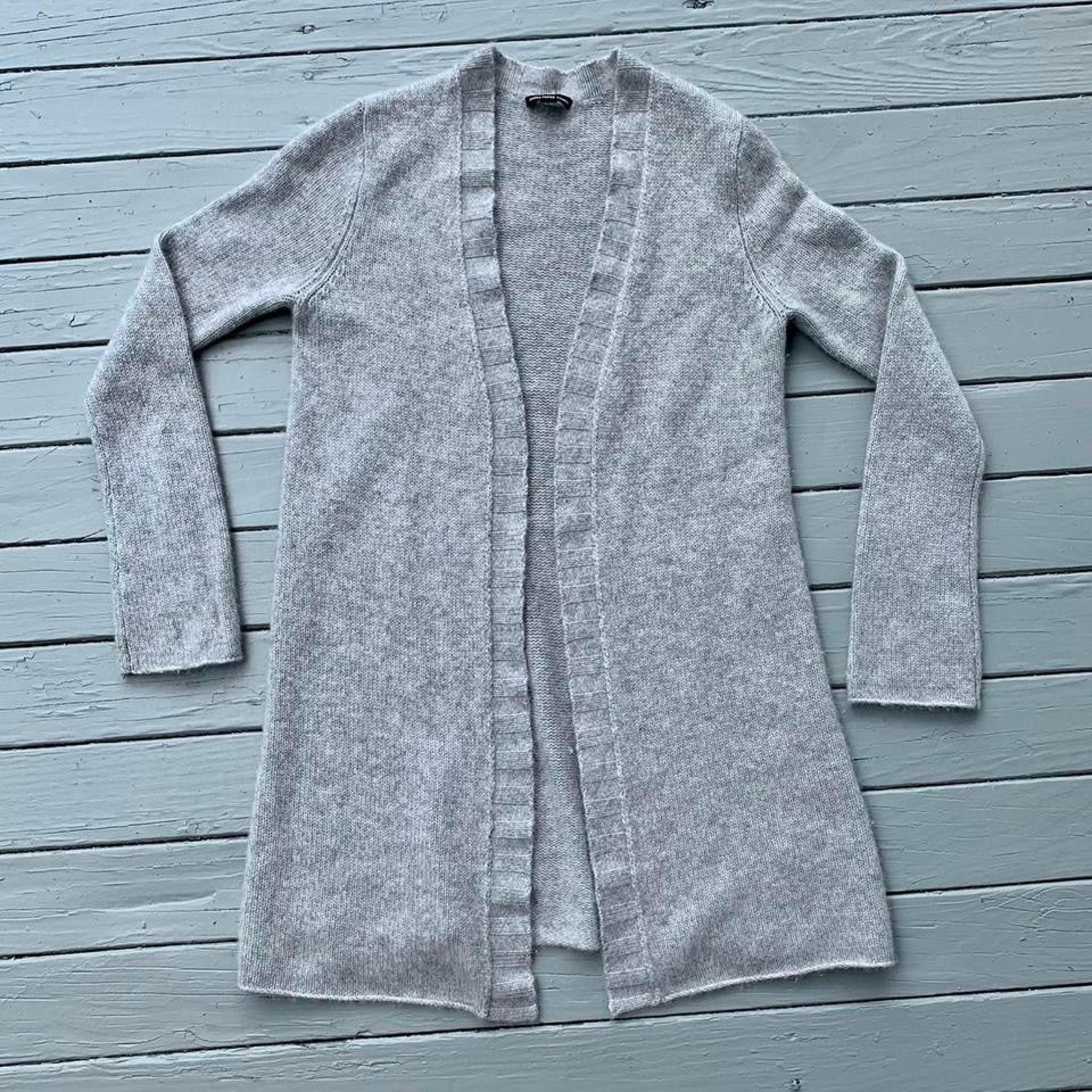 Grey Cashmere Cardigan Soft Lightweight Sweater Bohemian Boho - James Perse