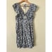 Anthropologie V-neck Plunge Tunic Mini Dress Women’s Small Floral Blue White