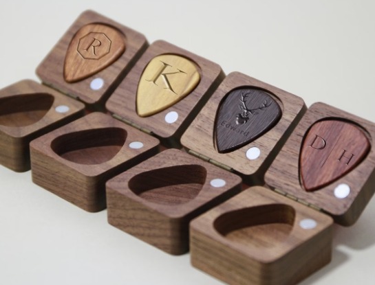 Custom Wooden Guitar Picks Box