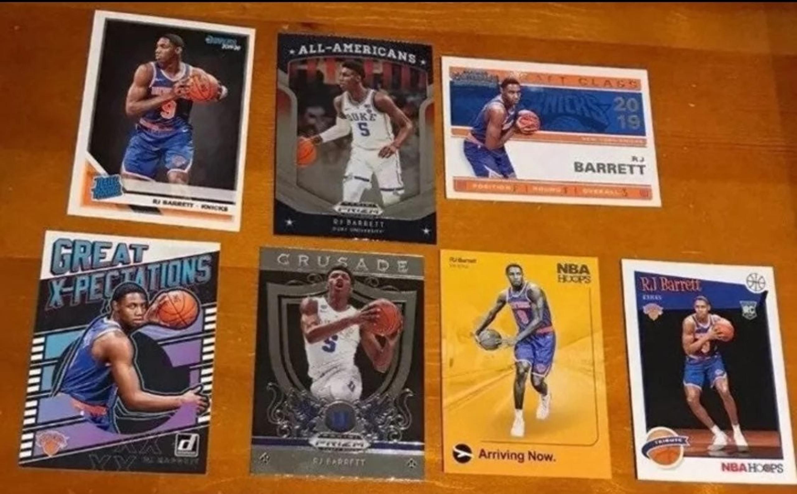 LOT (7) RJ BARRETT 2019-20 PRIZM RC